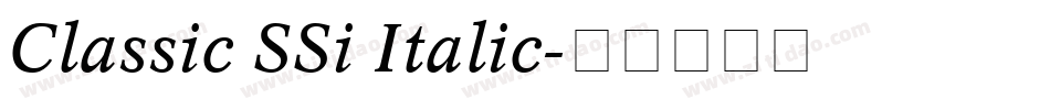 Classic SSi Italic字体转换